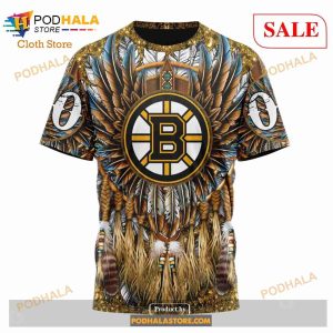 Custom NHL Boston Bruins Special Native Costume Design Shirt Hoodie 3d 8