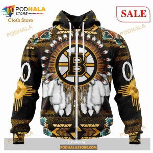 Custom NHL Boston Bruins Special Native Costume Shirt Hoodie 3d 2