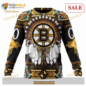 Custom NHL Boston Bruins Special Native Costume Shirt Hoodie 3d 6