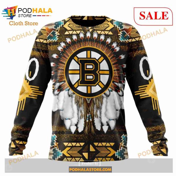 Custom NHL Boston Bruins Special Native Costume Shirt Hoodie 3D
