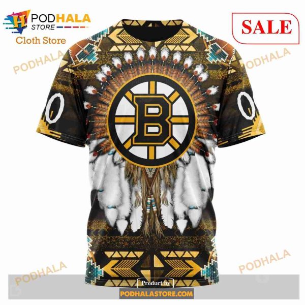 Custom NHL Boston Bruins Special Native Costume Shirt Hoodie 3D
