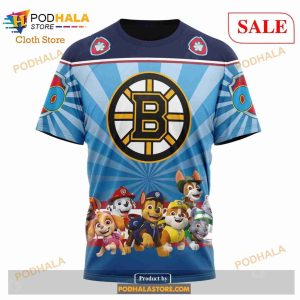 Custom NHL Boston Bruins Special Paw Patrol Shirt Hoodie 3d 8