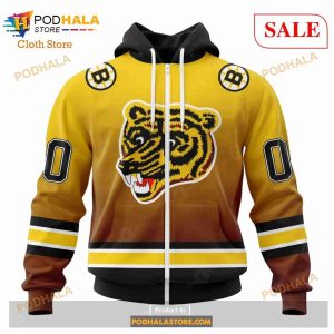 Custom NHL Boston Bruins Special Retro Gradient Design Shirt Hoodie 3d 2
