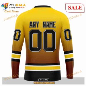 Custom NHL Boston Bruins Special Retro Gradient Design Shirt Hoodie 3d 7