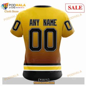 Custom NHL Boston Bruins Special Retro Gradient Design Shirt Hoodie 3d 9