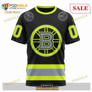 Custom NHL Boston Bruins Unisex With Firefighter Uniforms Color Shirt Hoodie 3d 8