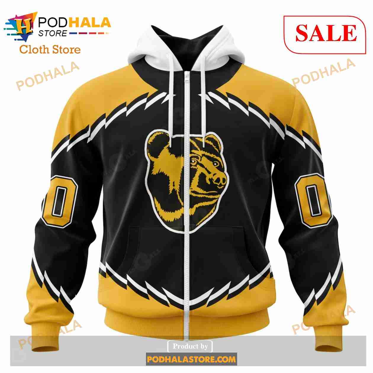 NHL Boston Bruins Custom Name Number Camo Jersey Pullover Hoodie