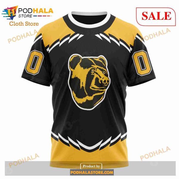 Custom NHL Boston Bruins Unisex With Retro Concepts Shirt Hoodie 3D