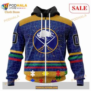 Custom NHL Buffalo Sabres Fearless Aganst Autism Shirt Hoodie 3d 2