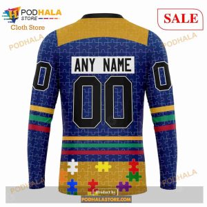 Custom NHL Buffalo Sabres Fearless Aganst Autism Shirt Hoodie 3d 7
