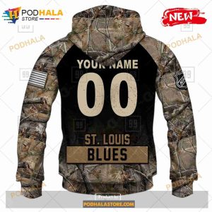 Custom NHL St Louis Blues Hunting Camouflage Design Sweatshirt Hoodie 3D 6
