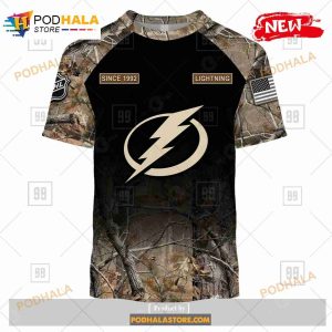 Custom NHL Tampa Bay Lightning Hunting Camouflage Design Sweatshirt Hoodie 3d 3
