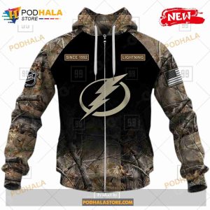 Custom NHL Tampa Bay Lightning Hunting Camouflage Design Sweatshirt Hoodie 3d 5