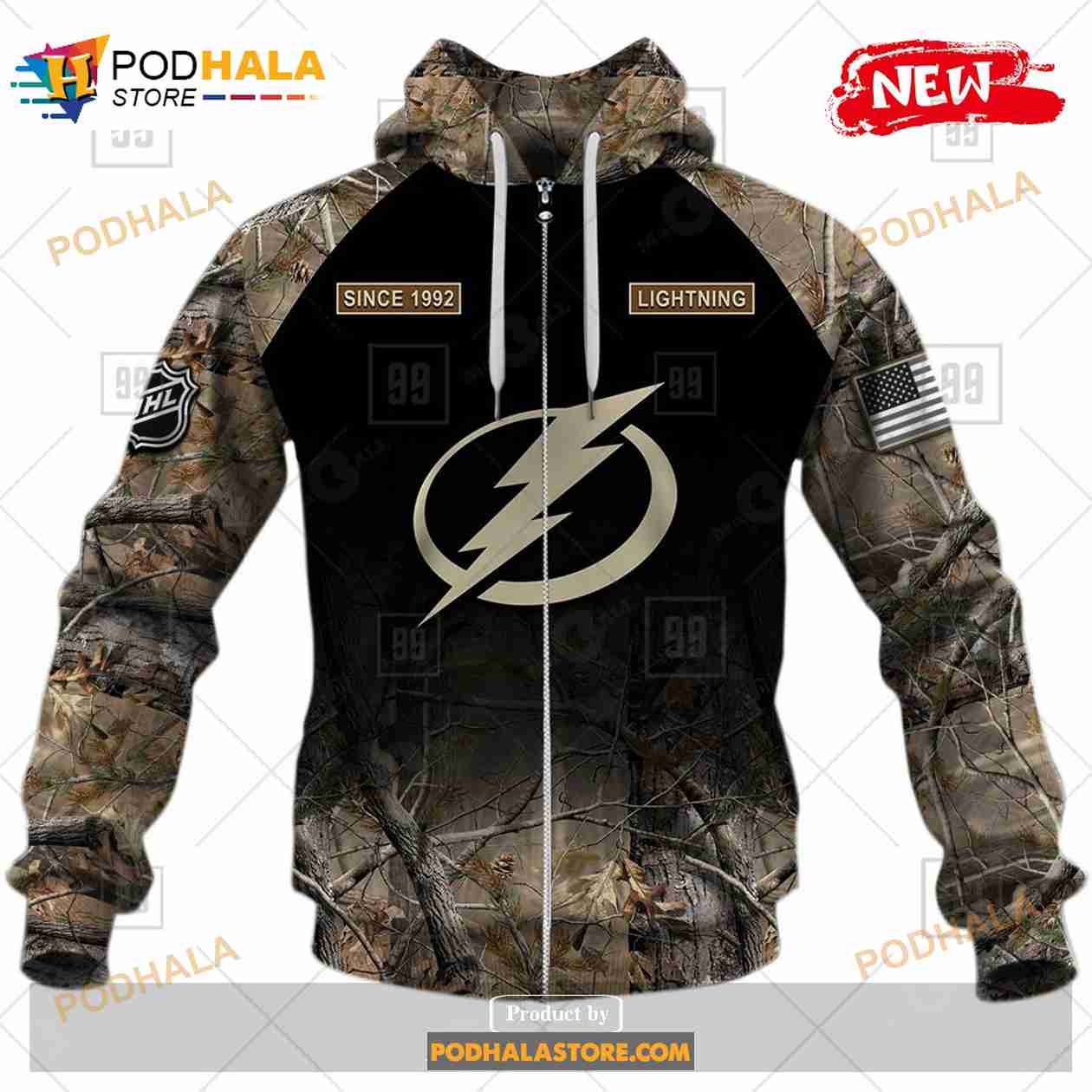 Custom NHL Tampa Bay Lightning Hunting Camouflage Design