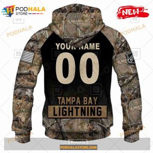 Custom NHL Tampa Bay Lightning Hunting Camouflage Design Sweatshirt Hoodie 3d 6