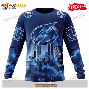 Custom NHL Tampa Bay Lightning Special Design With Thunderstorms Sweatshirt Hoodie 3d 6