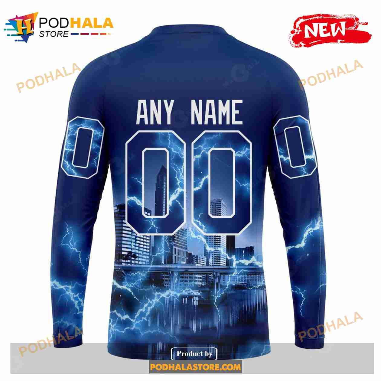 Custom NHL Tampa Bay Lightning Special Design With Thunderstorms