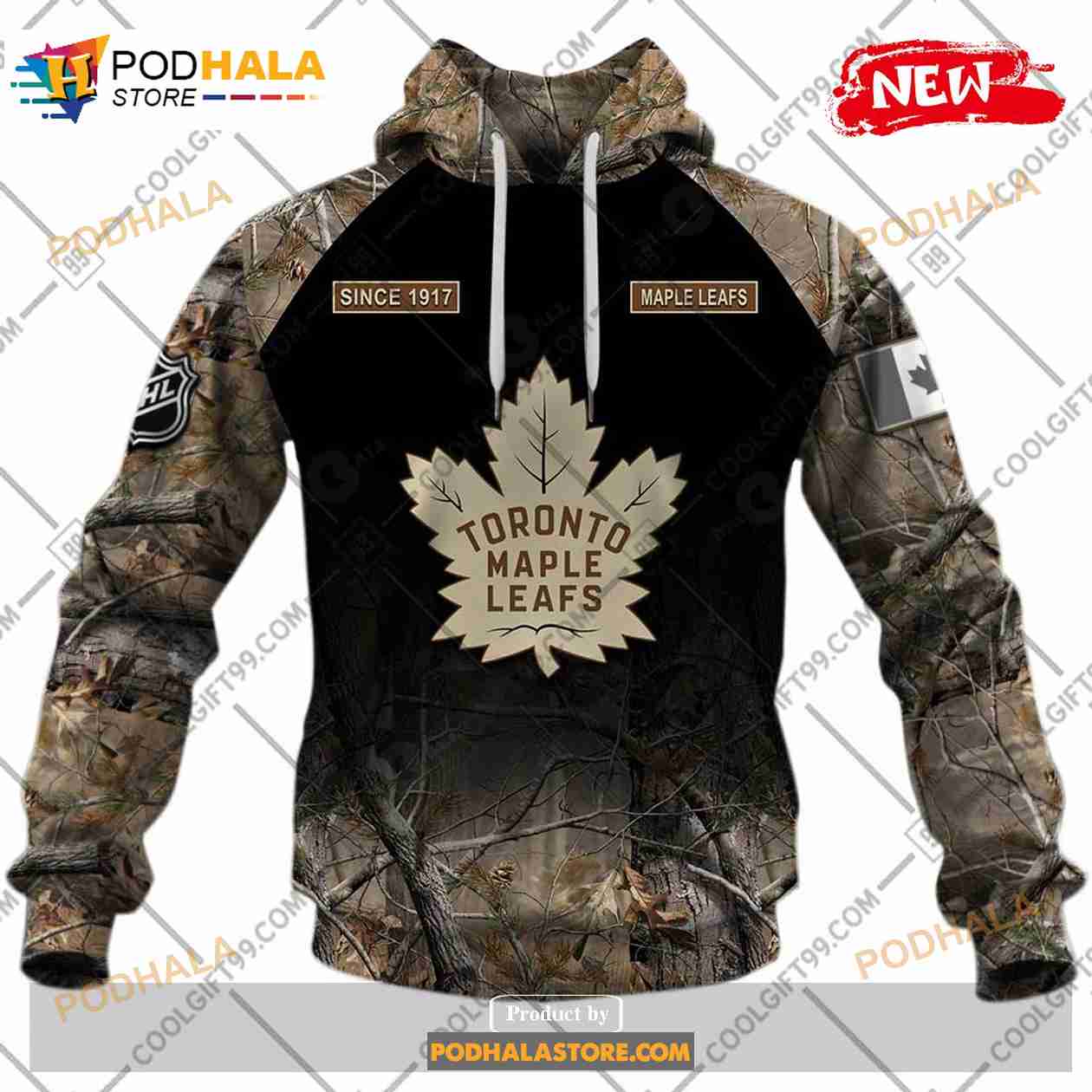 Personalized NHL Toronto Maple Leafs Camo Military Appreciation
