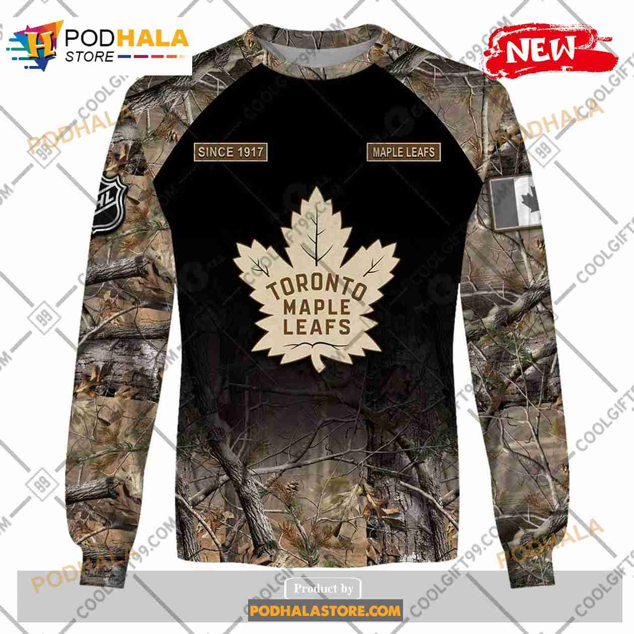Custom NHL Toronto Maple Leafs Hunting Camouflage Design