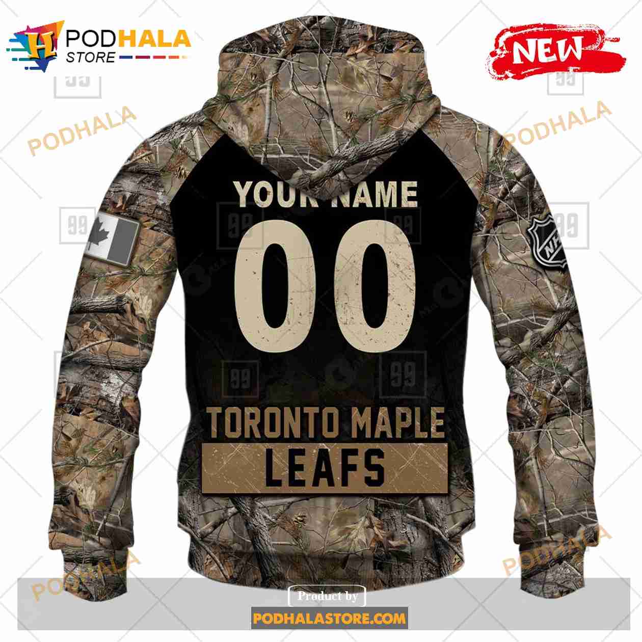 Personalized NHL Toronto Maple Leafs Camo Military Appreciation