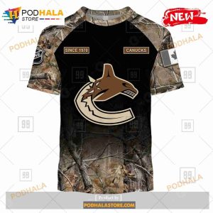 Custom NHL Vancouver Canucks Hunting Camouflage Design Sweatshirt Hoodie 3d 3