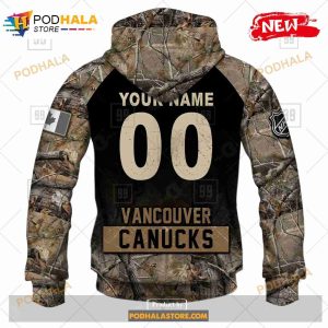 Custom NHL Vancouver Canucks Hunting Camouflage Design Sweatshirt Hoodie 3d 6