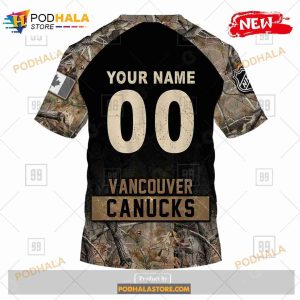 Custom NHL Vancouver Canucks Hunting Camouflage Design Sweatshirt Hoodie 3d 7
