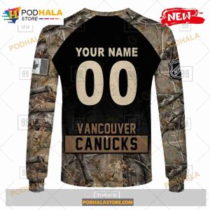 Custom NHL Vancouver Canucks Hunting Camouflage Design Sweatshirt Hoodie 3d 8
