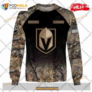 Custom NHL Vegas Golden Knights Hunting Camouflage Design Sweatshirt Hoodie 3d 4