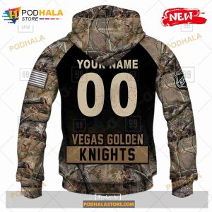 Custom NHL Vegas Golden Knights Hunting Camouflage Design Sweatshirt Hoodie 3d 6
