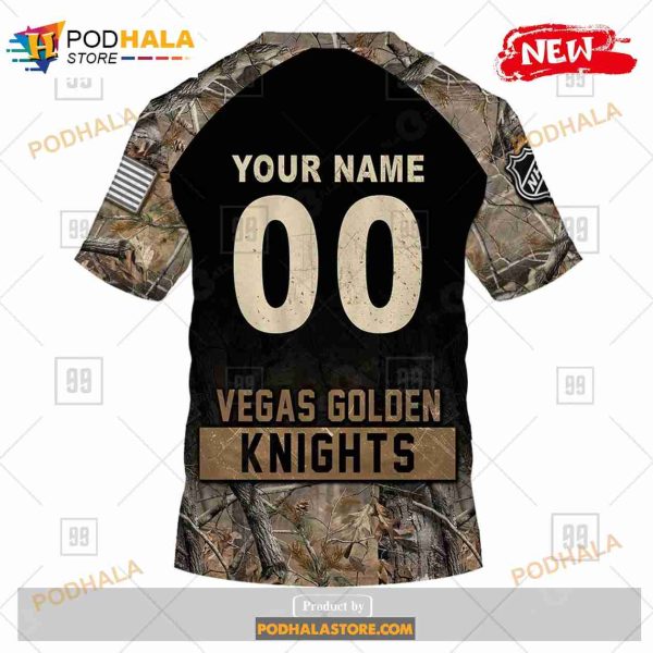 Custom NHL Vegas Golden Knights Hunting Camouflage Design Sweatshirt Hoodie 3D