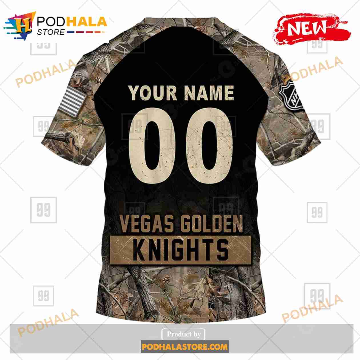 NHL Vegas Golden Knights Custom Name Number White Autism Awareness 3D All  Over Print
