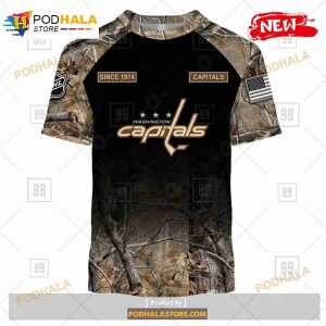Custom NHL Washington Capitals Hunting Camouflage Design Sweatshirt Hoodie 3d 3