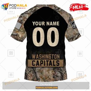 Custom NHL Washington Capitals Hunting Camouflage Design Sweatshirt Hoodie 3d 7