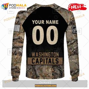 Custom NHL Washington Capitals Hunting Camouflage Design Sweatshirt Hoodie 3d 8