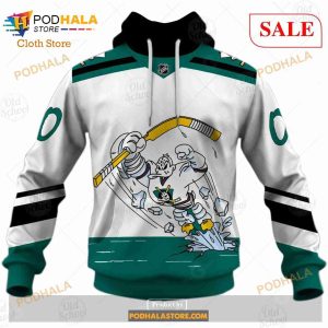 Custom Name And Number NHL Anaheim Ducks Sweatshirt Hoodie 3d 2