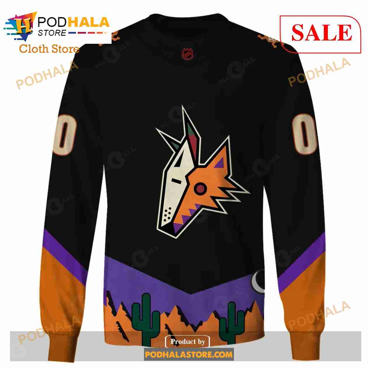 Custom Name And Number NHL Arizona Coyotes Sweatshirt Hoodie 3D