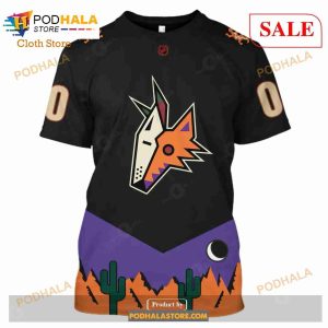 Custom Name And Number NHL Arizona Coyotes Sweatshirt Hoodie 3D