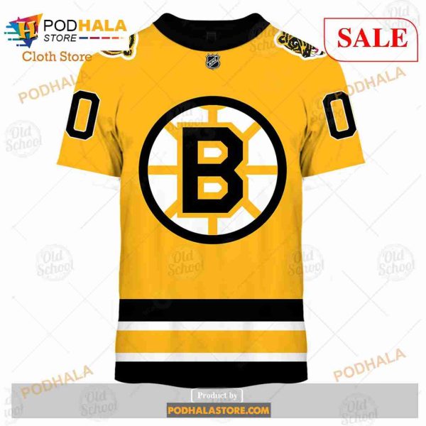 Custom Name And Number NHL Boston Bruins Sweatshirt Hoodie 3D
