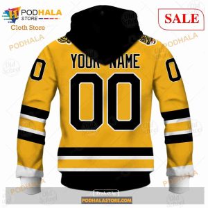 Custom Name And Number NHL Boston Bruins Sweatshirt Hoodie 3d 6