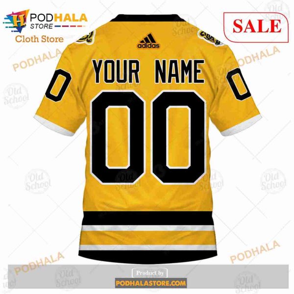 Custom Name And Number NHL Boston Bruins Sweatshirt Hoodie 3D