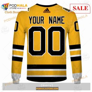 Custom Name And Number NHL Boston Bruins Sweatshirt Hoodie 3d 8