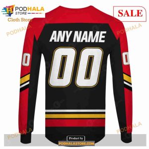 Custom Name And Number NHL Calgary Flames Shirt Sweatshirt Hoodie 3d 5