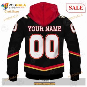 Custom Name And Number NHL Calgary Flames Sweatshirt Hoodie 3d 6