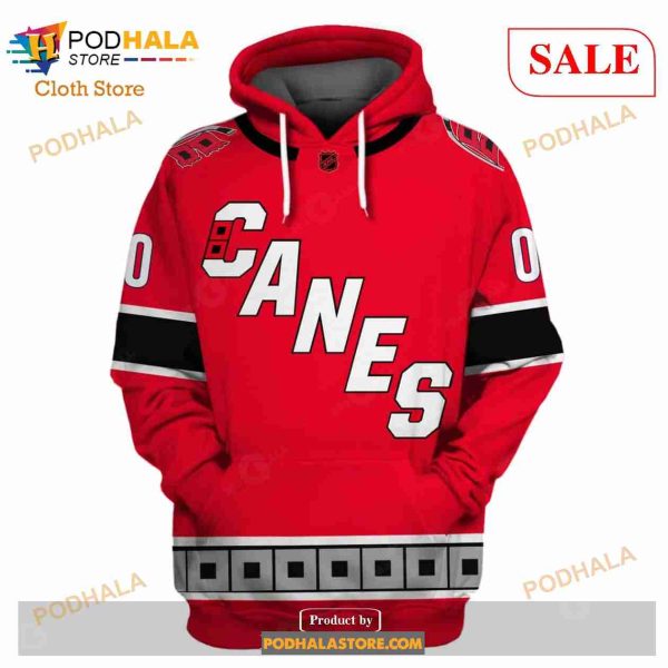 Custom Name And Number NHL Carolina Hurricanes Shirt Sweatshirt Hoodie 3D