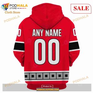 Custom Name And Number NHL Carolina Hurricanes Shirt Sweatshirt Hoodie 3d 3