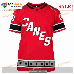 Custom Name And Number NHL Carolina Hurricanes Shirt Sweatshirt Hoodie 3d 6