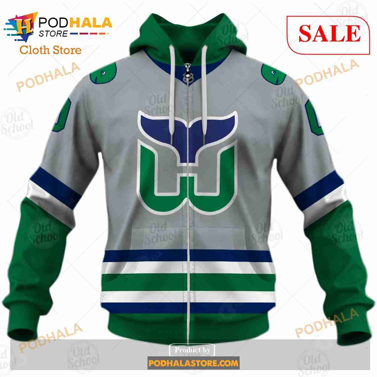 Custom Name & Number NHL Reverse Retro Hartford Whalers Shirt Hoodie 3D -  Bring Your Ideas, Thoughts And Imaginations Into Reality Today
