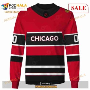 Custom Name And Number NHL Chicago Blackhawks Shirt Sweatshirt Hoodie 3d 4