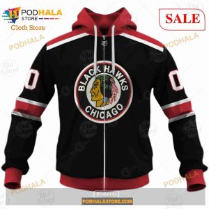 Custom Name And Number NHL Chicago Blackhawks Sweatshirt Hoodie 3d 5